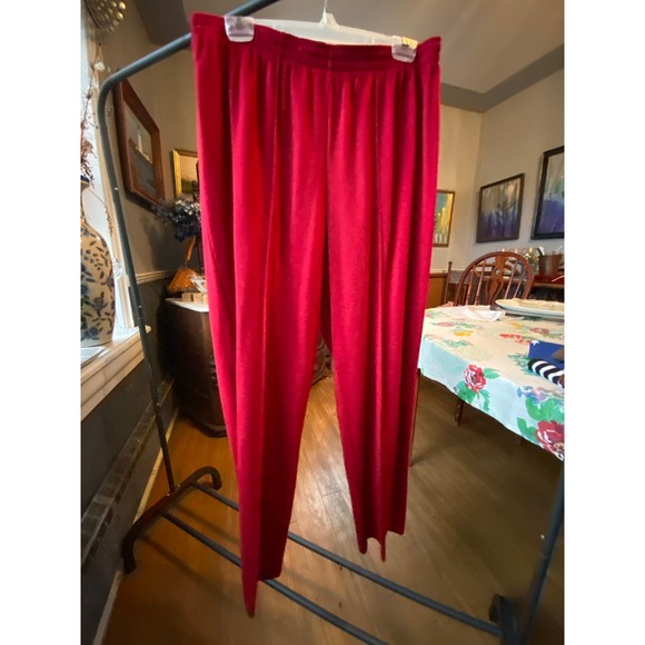 Women's hasting & smith 1X, Dark Red Pull-on  Pants..Front leg seams. EUC - Picture 1 of 10